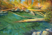 Artist: Gita Hazrati, Castle Craig Lake, Mt. shasta-6x9, Oct2008, CA
