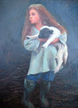 Girl & Lamb, 18x24