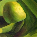 Gita Hazrati, Green Pear 2007 - Oil on Panel 12x12