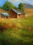 Gita Hazrati, Yellow Truck, MtShast, April 08, Oil 9x12