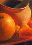 Gita Hazrati, Orange 9x12 Oil on Panel