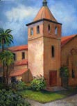 Gita Hazrati, Santa Clara Mission ~ 9x12 Oil on panel 2009